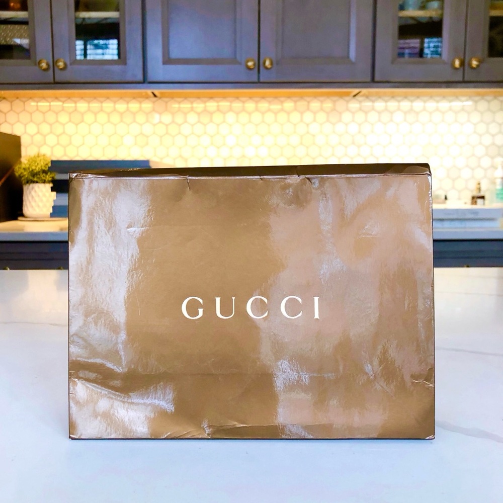 Gucci Gold Gift Bag Small 6”x8”x3”